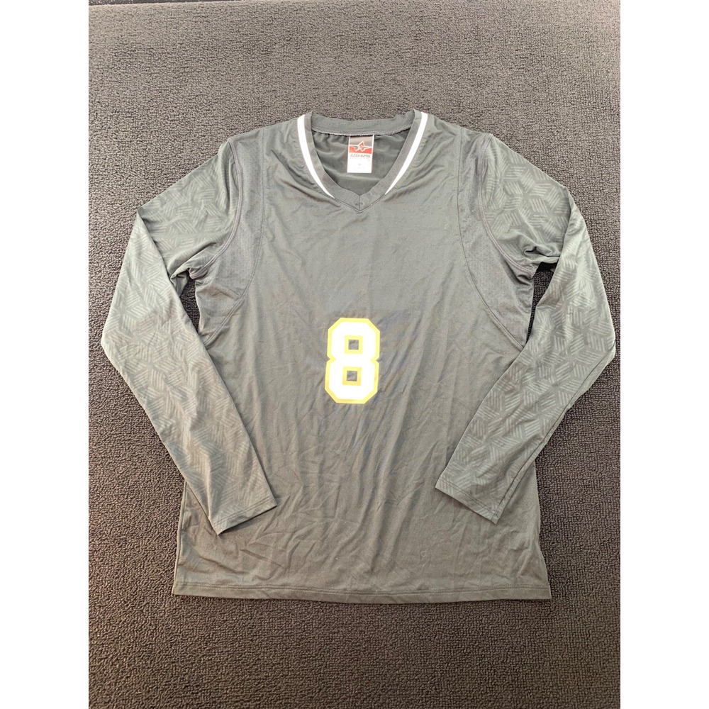 Alleson Athletic Womens Long Sleeve‎ Volleyball Jersey Number 8 Black Size M